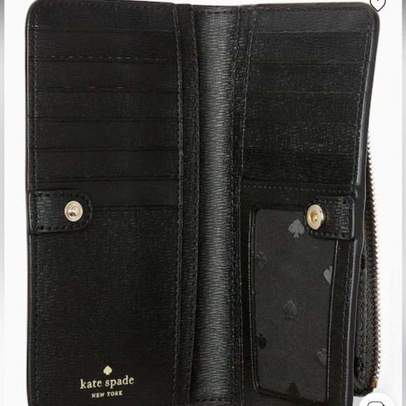 Kate Spade Darcy Large Slim Bifold Wallet 
Black - Picture 2 of 16